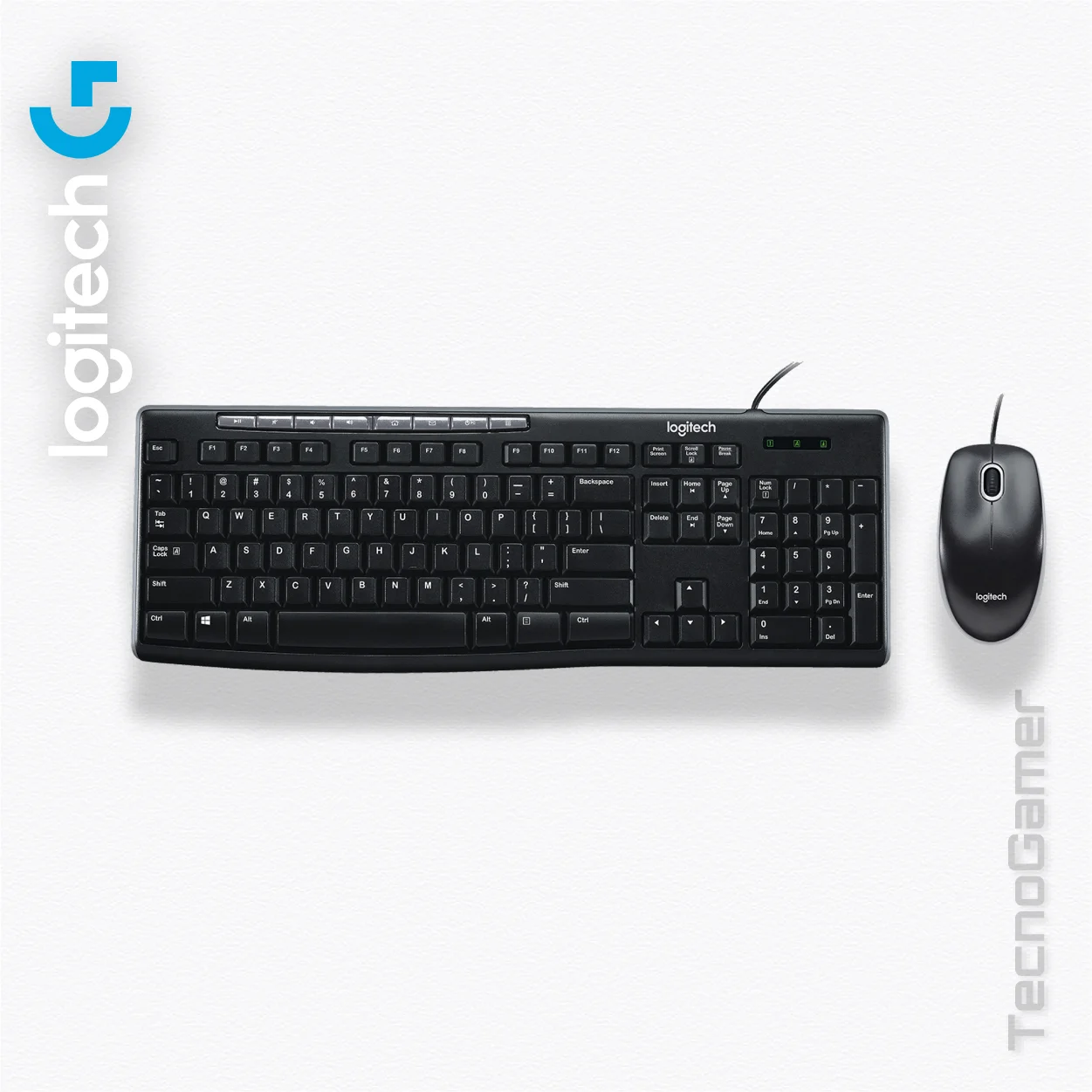Combo LOGITECH MK200 (Teclado + mouse) vista alternativa