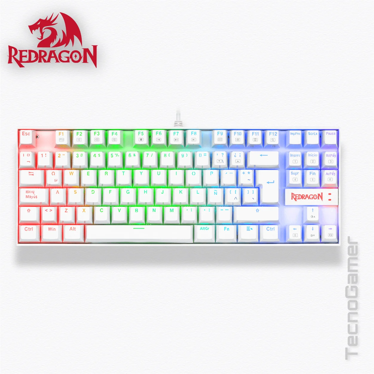 Teclado REDRAGON KUMARA K552 RGB (WHITE)