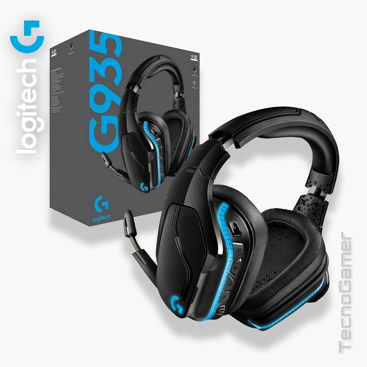 Audífono LOGITECH G935 7.1 WIRELES SURROUND vista alternativa