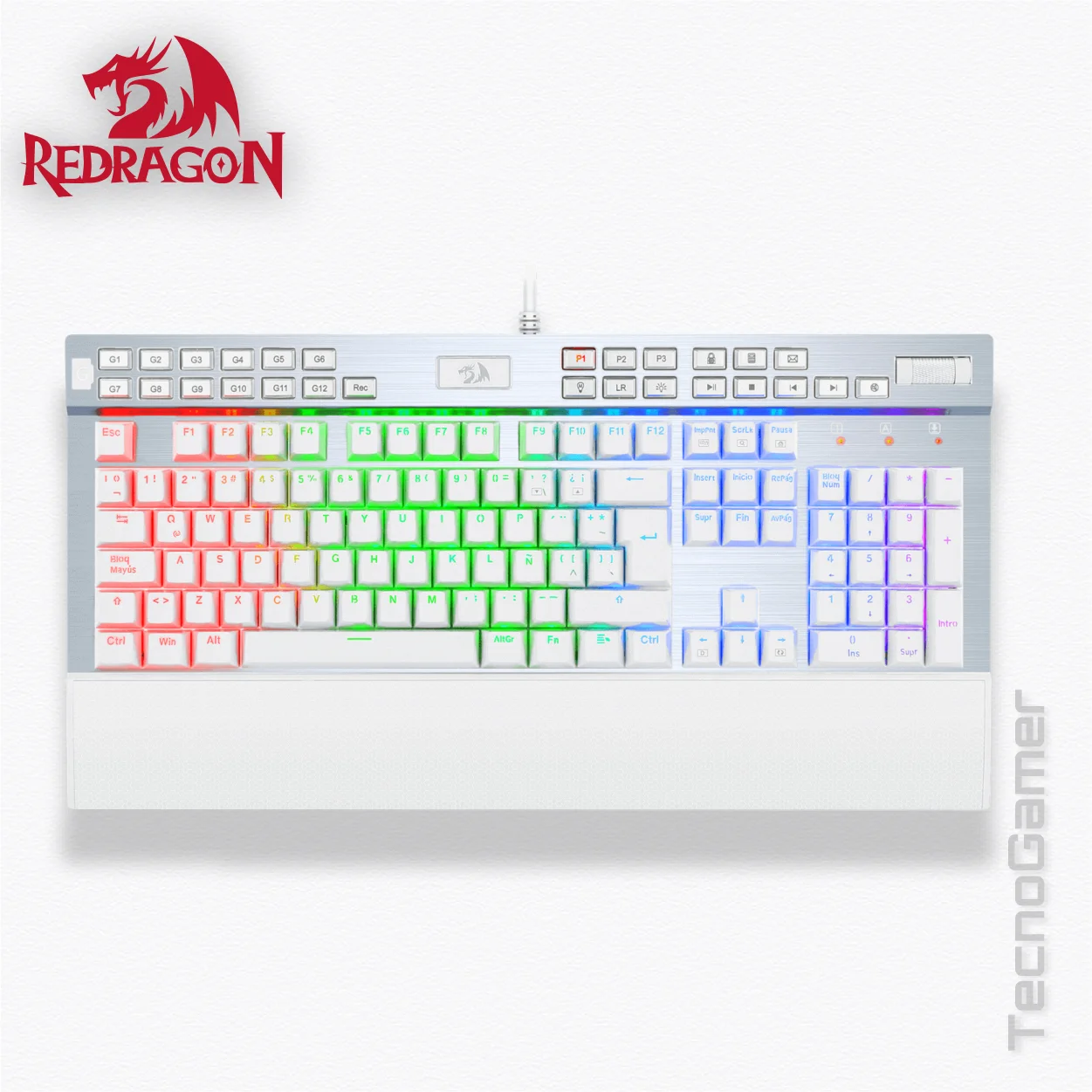 Teclado REDRAGON YAMA K550 RGB (WHITE)