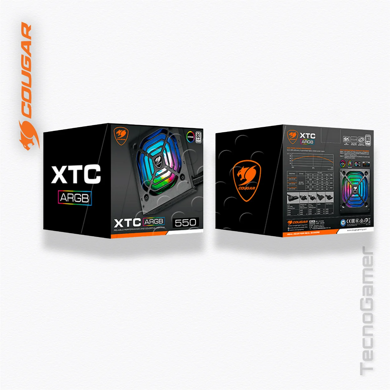 Fuente COUGAR XTC 550 ARGB 80PLUS WHITE - Image 3