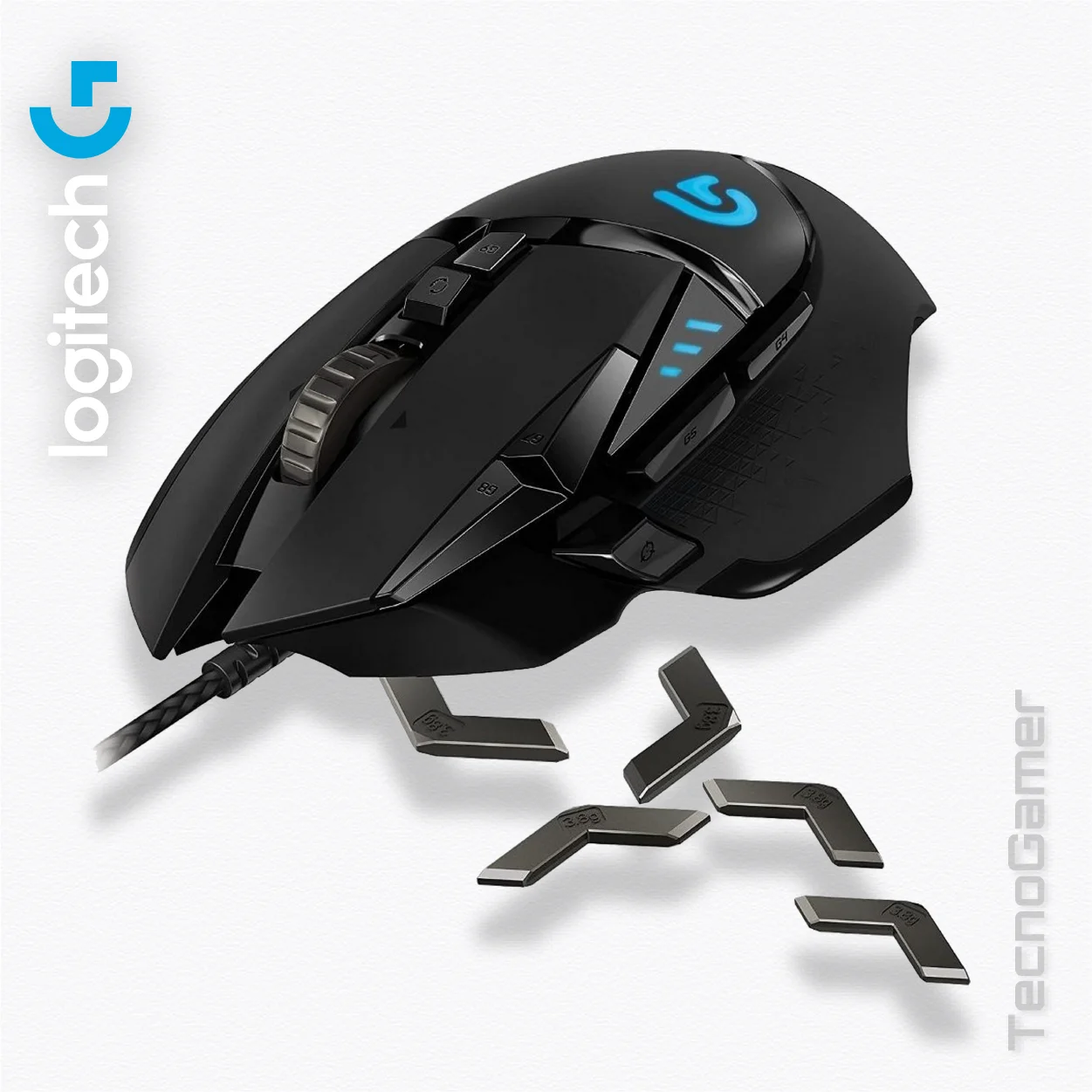 Logitech G502 HERO USB 11 Botones RGB - 16000 DPI