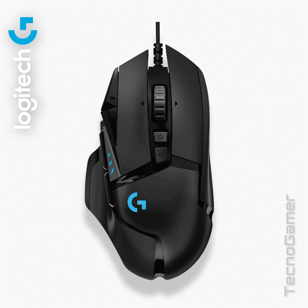 Logitech G502 HERO USB 11 Botones RGB - 25600 DPI
