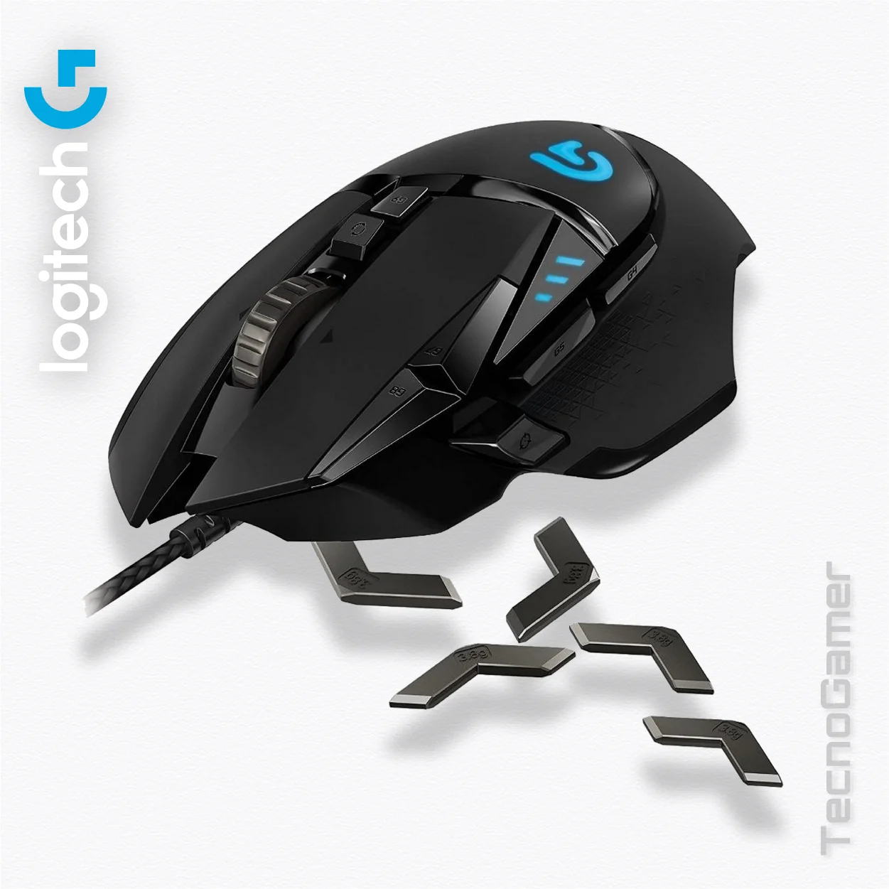 Logitech G502 HERO USB 11 Botones RGB - 25600 DPI