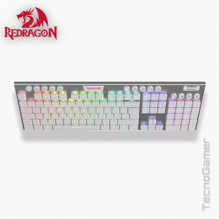 Teclado REDRAGON HORUS 100% WIRELESS WHITE