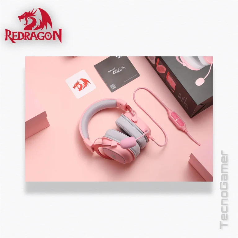 Audifono REDRAGON ZEUS X RGB PINK USB