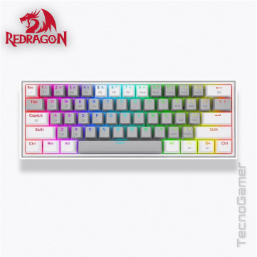 Teclado REDRAGON FIZZ PRO GREY/WHITE RGB WIRELESS