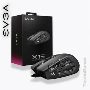 Mouse EVGA X15 MMO RGB ergonómico (20 botones)