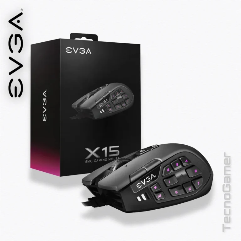Mouse EVGA X15 MMO RGB ergonómico (20 botones)