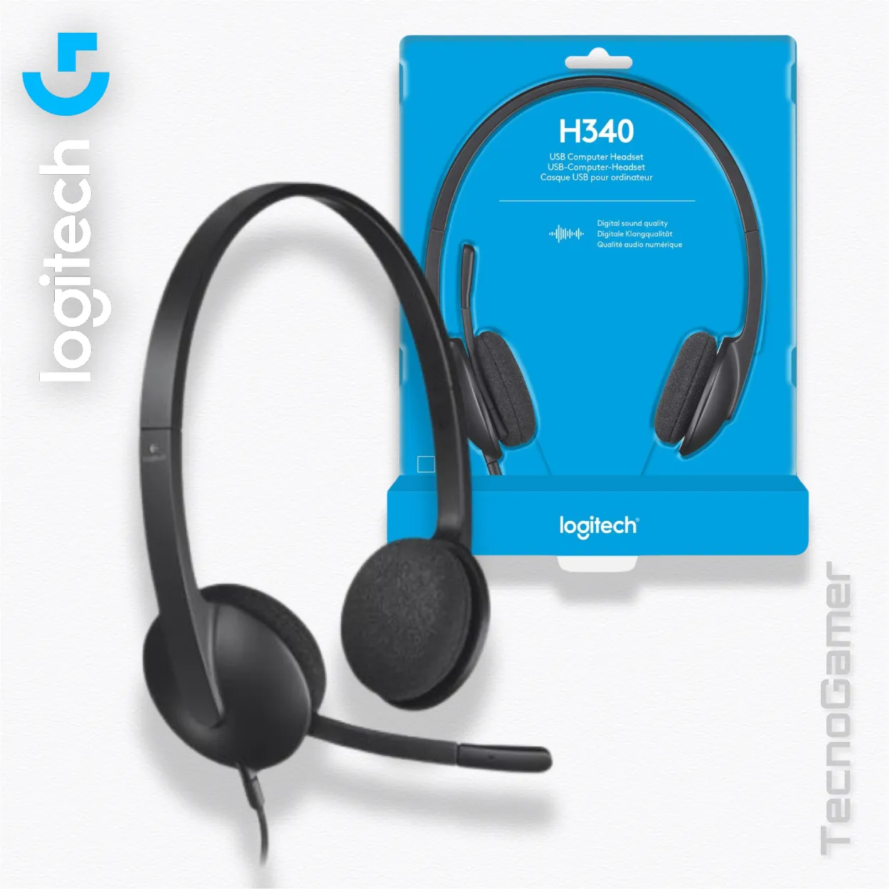 Audifono LOGITECH H340 C/MICROFONO – USB vista alternativa