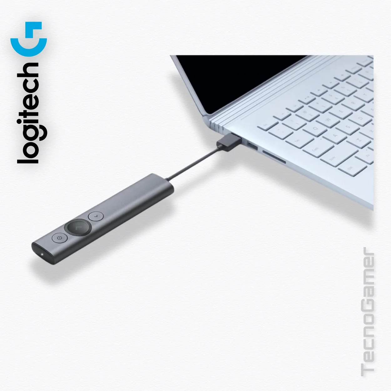Puntero Laser Logitech Spotlight vista alternativa