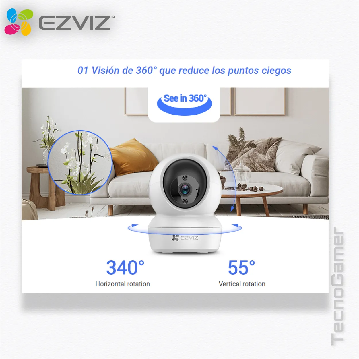 Camara de Seguridad Ezviz CS-H6C 1080P - Image 2