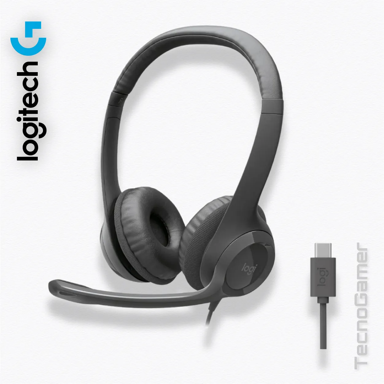 Audifono Logitech H390 MIDNIGHT BLACK USB C en TecnoGamer Bolivia