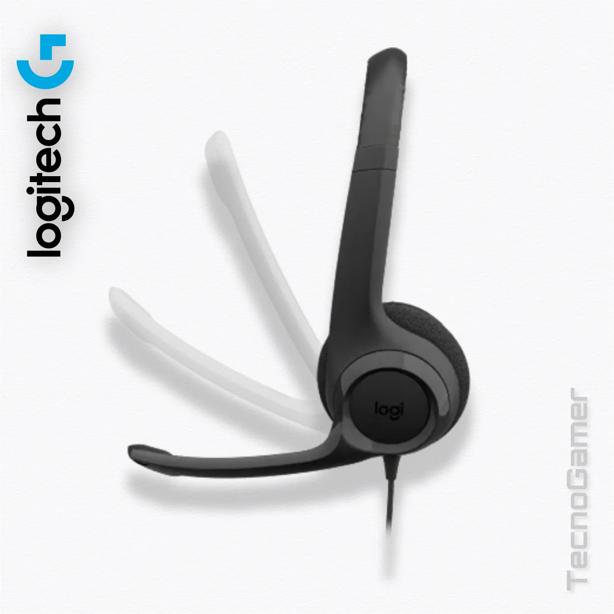 Audifono Logitech H390 MIDNIGHT BLACK USB C vista alternativa