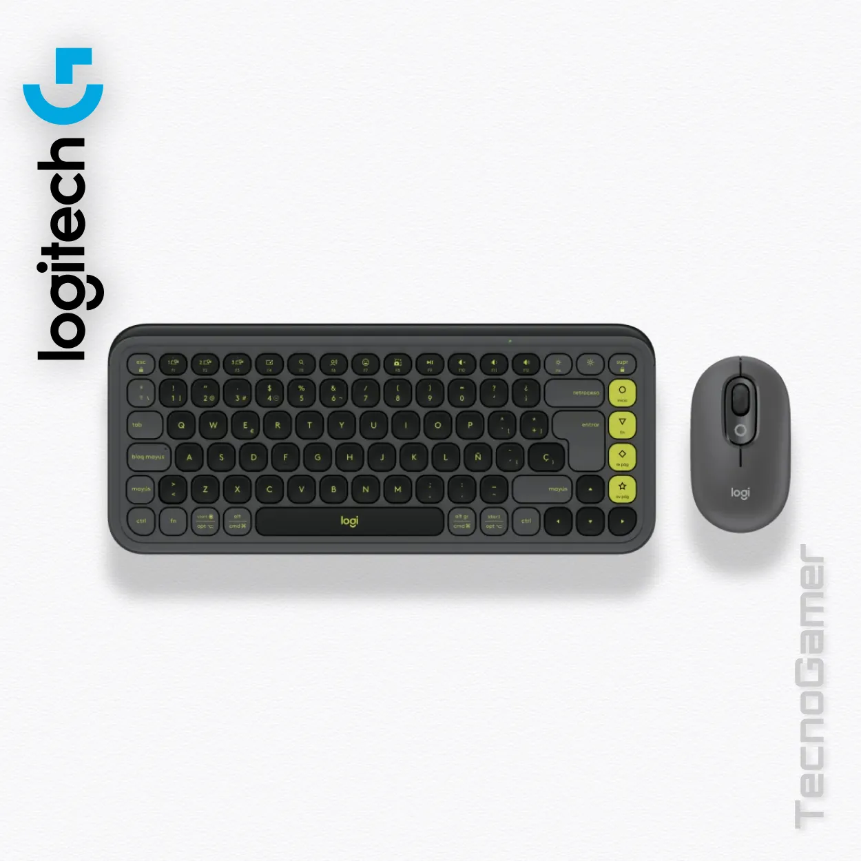 Teclado Combo Logitech POP Icon (teclado y mouse). vista alternativa