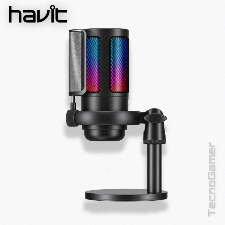 Microfono Havit GAMENOTE GK50PRO RGB LIVE+BRAZO IDRAULICO